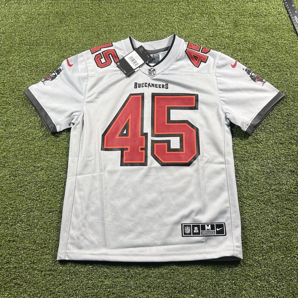 Nike Tampa Bay Buccaneers Devin White Jersey Youth M Gray #45 NFL NWT